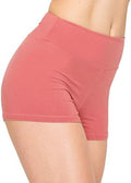 FlexPant™: Premium High RIse Soft Solid Stretch Women's Workout Yoga Shorts - Your Essential for Cheerleading, Running, Dance, and Volleyball