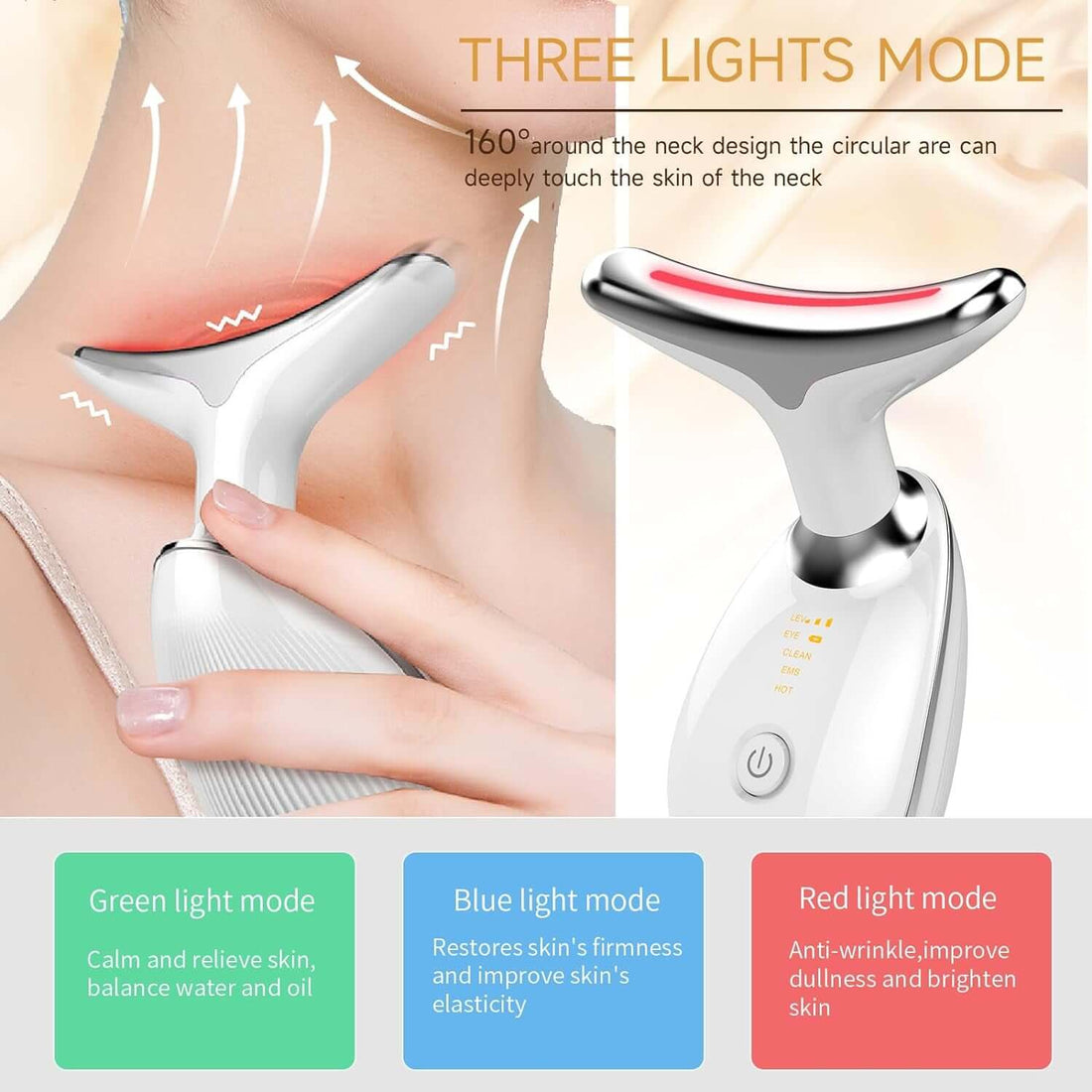 BeautyVibe™: 3-in-1 Neck and Face Beauty Device - Portable Facial Massager for Skin Care, Sculpting, and Rejuvenation