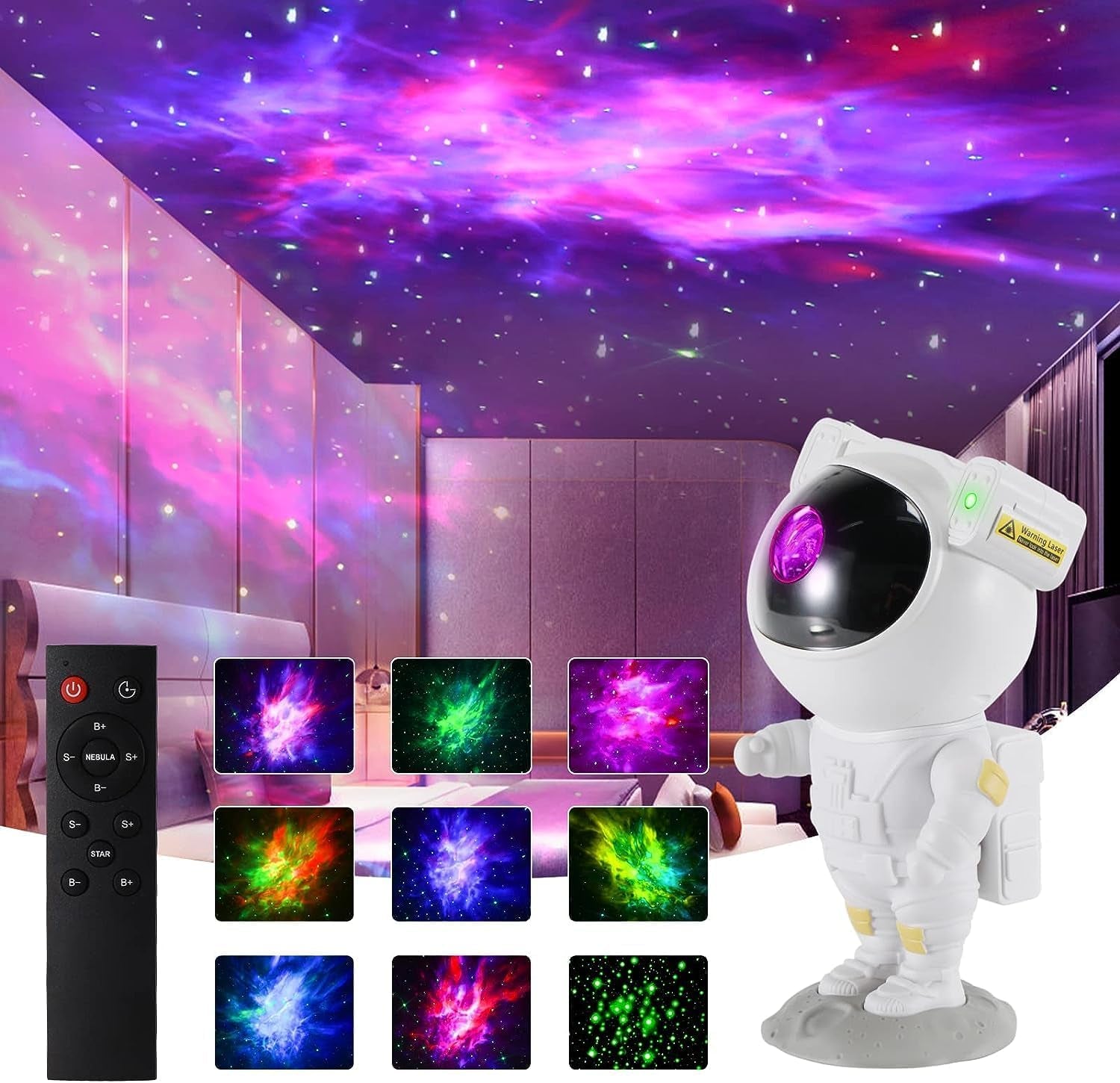 StellarScape™- Astronaut Light Projector - Transform Your Space with Nebula Modes and Remote Control