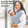 Baby Wrap Carrier - All in 1 Original Breathable Baby Sling, Lightweight,Hands Free Baby Carrier Sling, Baby Carrier Wrap, Baby Carriers for Newborn, Infant,Baby Wraps Carrier (Classic Gray)