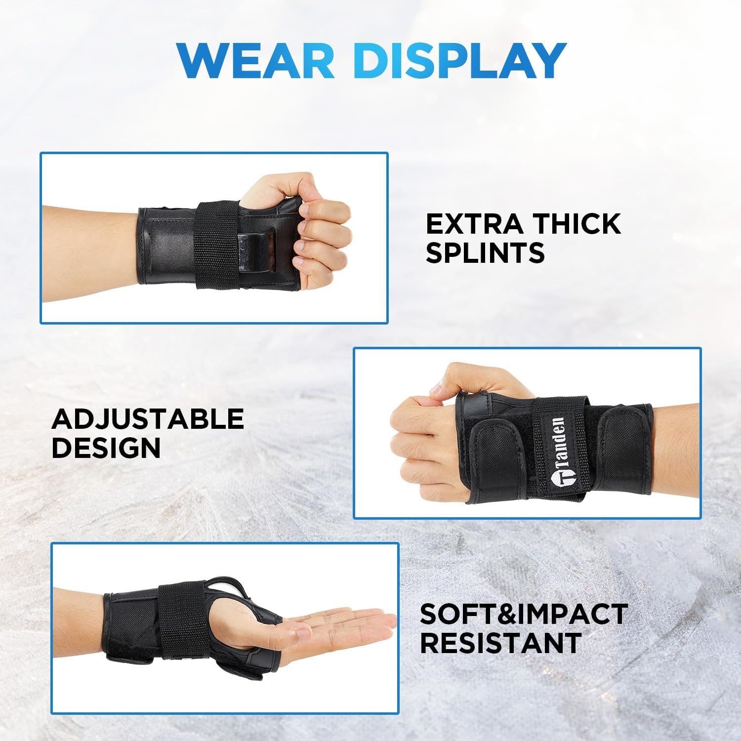 SafetyStride™: Adult and Kids Wrist Guards for Skating Protective Gear - Essential for Roller Skating, Snowboarding, Skiing, and Skateboarding