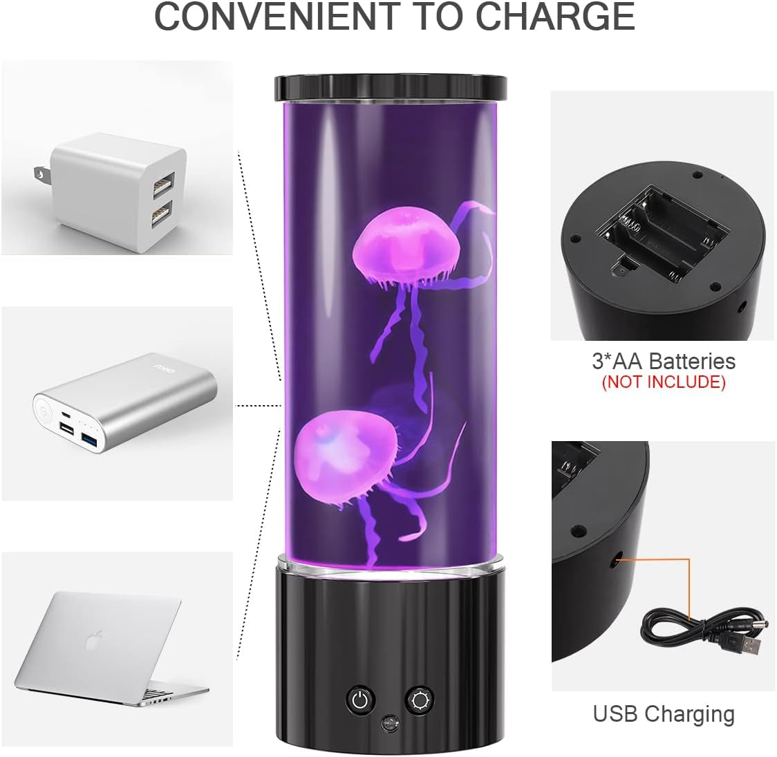 Enchanting LED Jellyfish Lamp - Transform Your Space with 17 Color Changing Dimmable Night Light with Remote Control, for Home Decor & Christmas Birthday Gifts